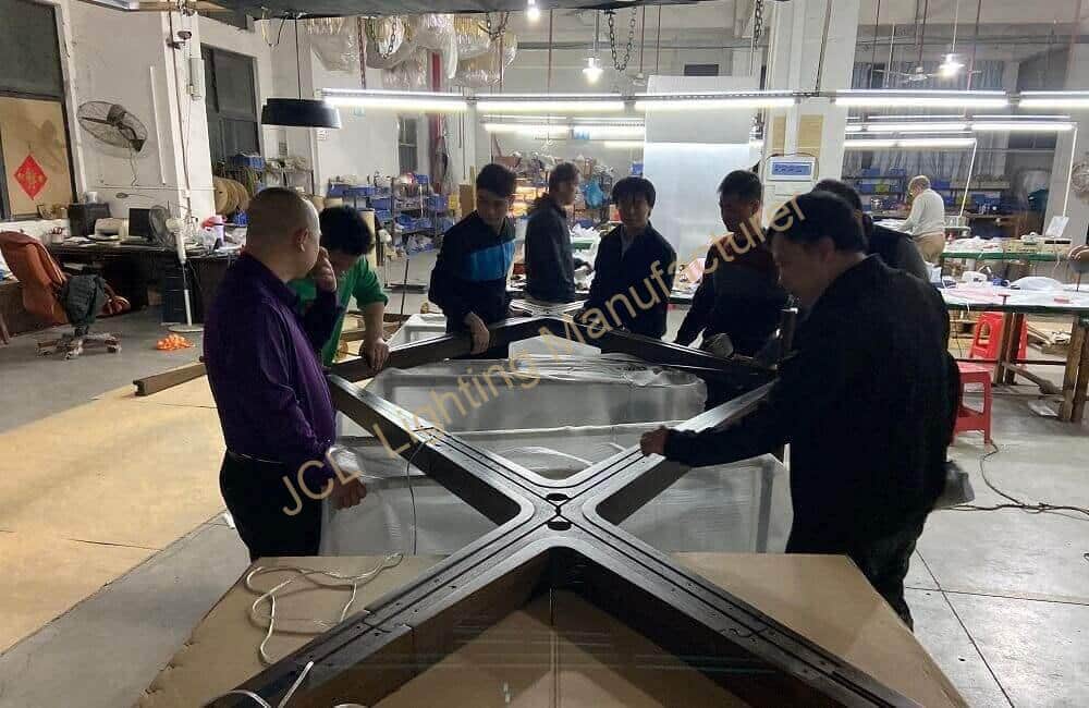 custom chandelier production for the dining area of Kimpton Hotel Shinjuku Tokyo, Japan