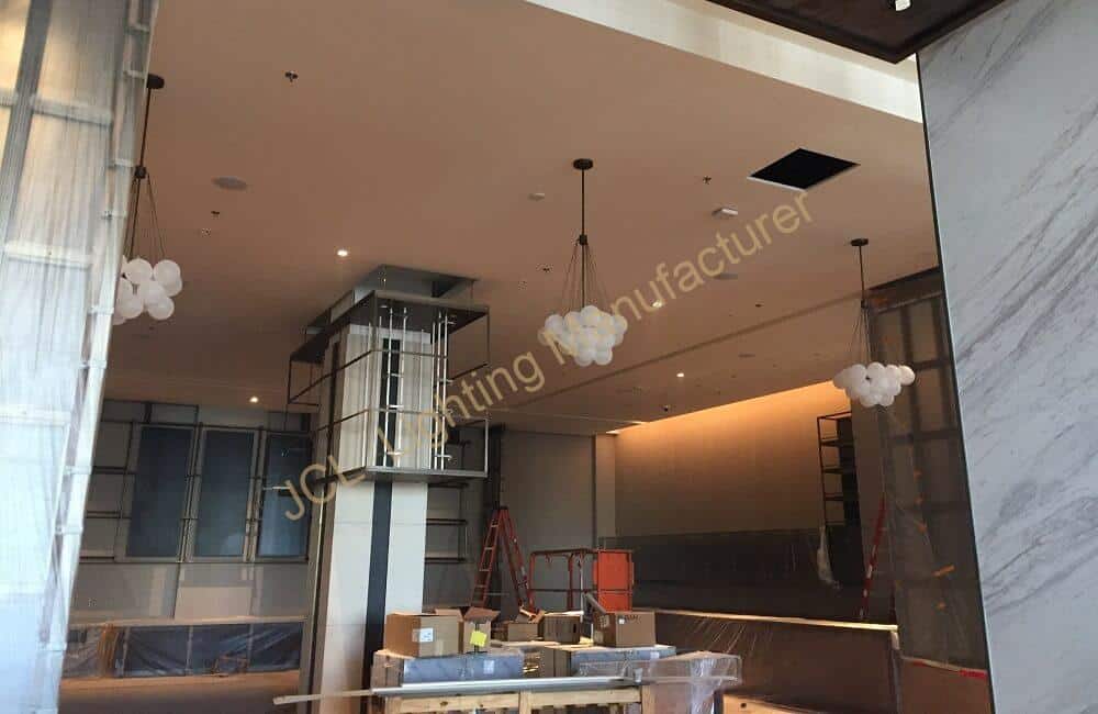 dining area lighting installation site of Sheraton Los Angeles San Gabriel